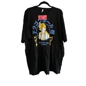 DRAGONBALLZ SUPER Anime Black Graphic Cotton Tee Size Men's XXL